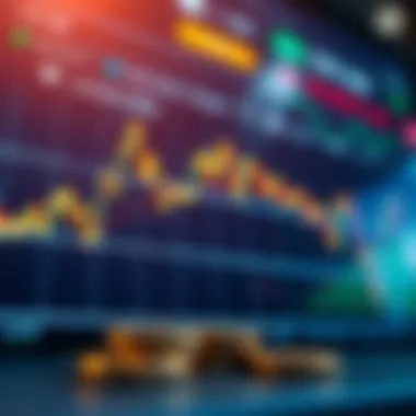 Market trends displaying coin value fluctuations