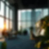 Corporate Sustainability Efforts Corporate office with green initiatives
