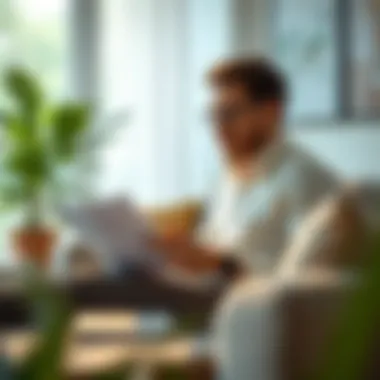 Preparing for a Successful Application A serene environment depicting a person relaxing while reviewing loan application tips