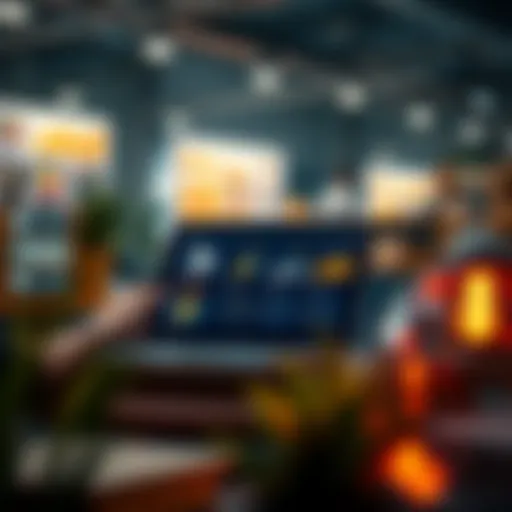 Conceptual visualization of a digital sales platform