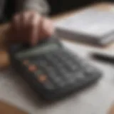 Calculator with insurance policy documents