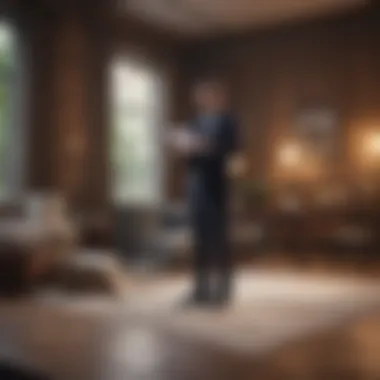 Conducting a Professional Property Evaluation A professional conducting a property evaluation
