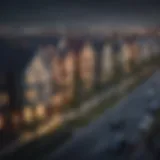 Diverse housing types in an urban landscape