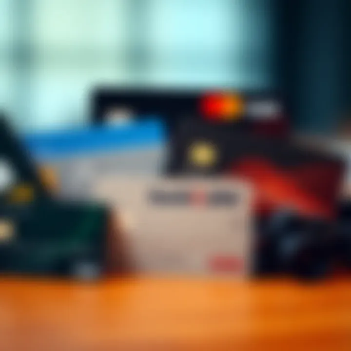 Diverse Bank Cards for No Credit Check Illustration showcasing various bank cards designed for individuals with no credit history