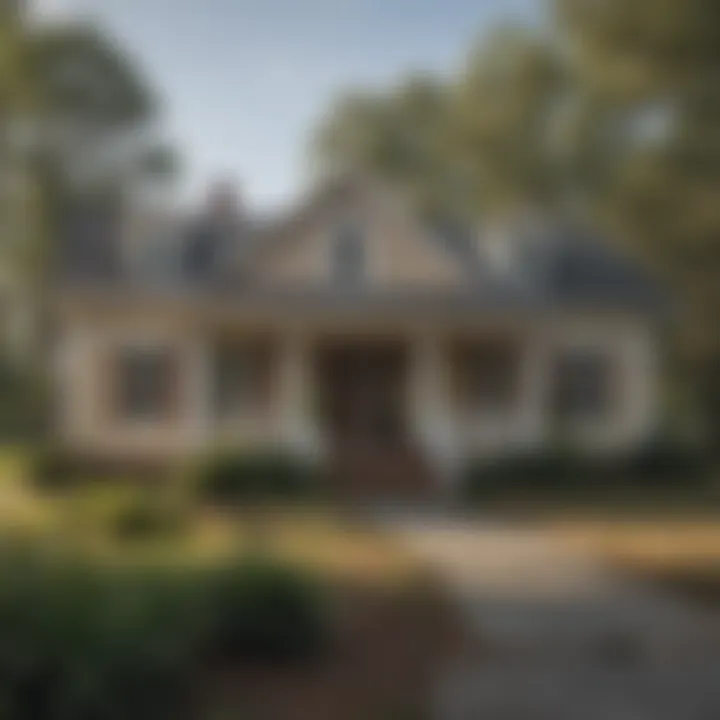 An exterior view of a foreclosed home in Columbus County