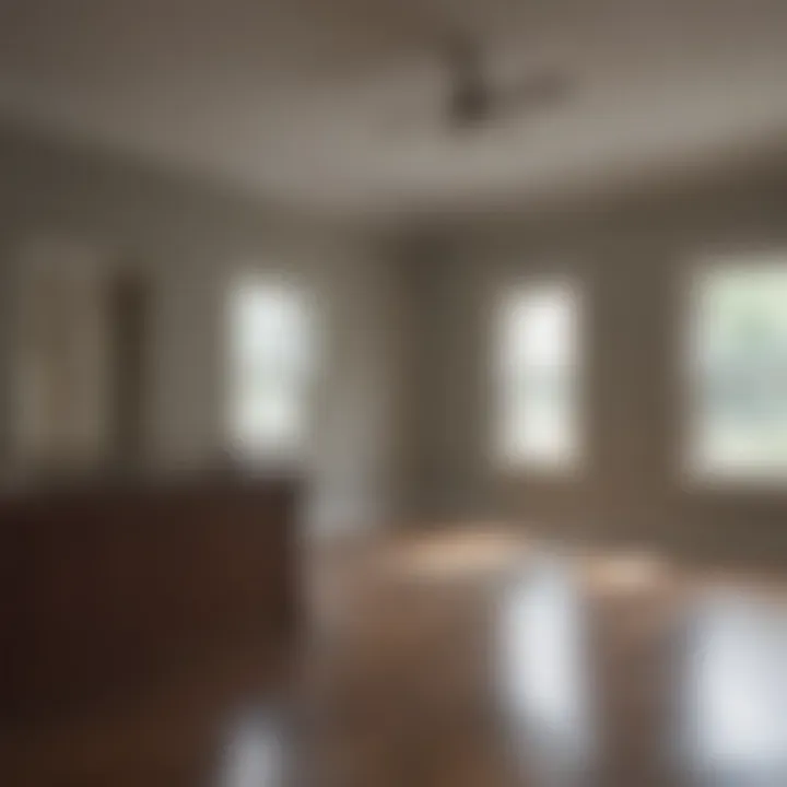 Interior of a foreclosed property showing potential renovation areas