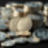 A selection of silver bullion coins displayed elegantly