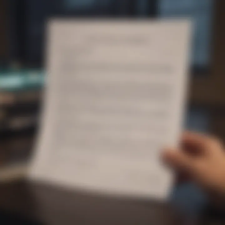 A detailed leasing agreement document on a desk