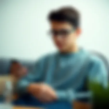 Exploring Credit Card Options for Youth A young individual studying credit card options