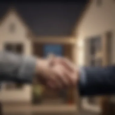 A symbolic handshake representing partnership in home buying