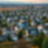 Exploring Residential Options Across State Lines A panoramic view of diverse residential neighborhoods in different states