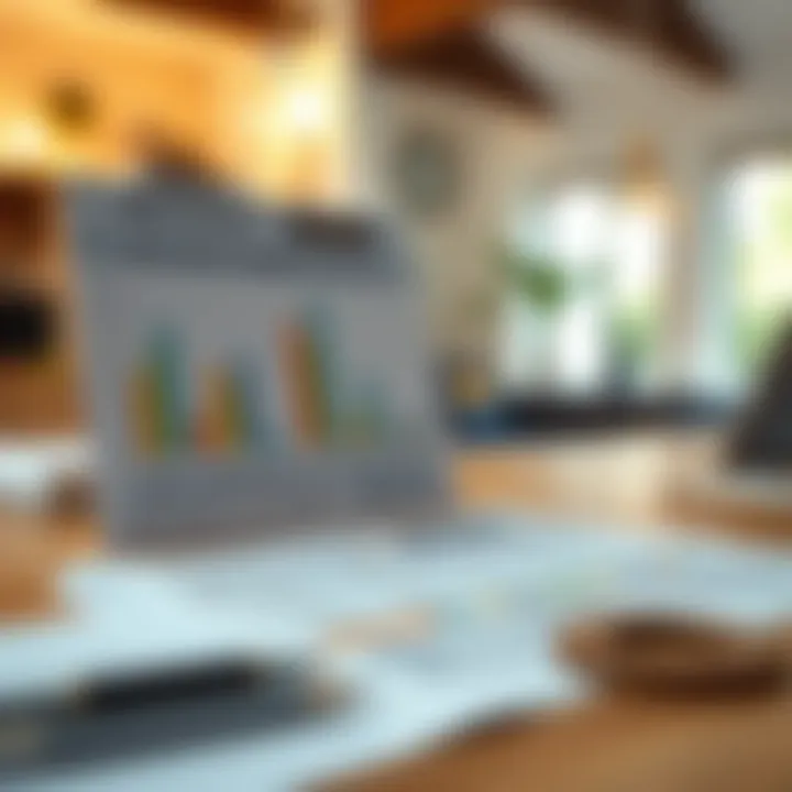 Calculator and budget sheets for renovation planning