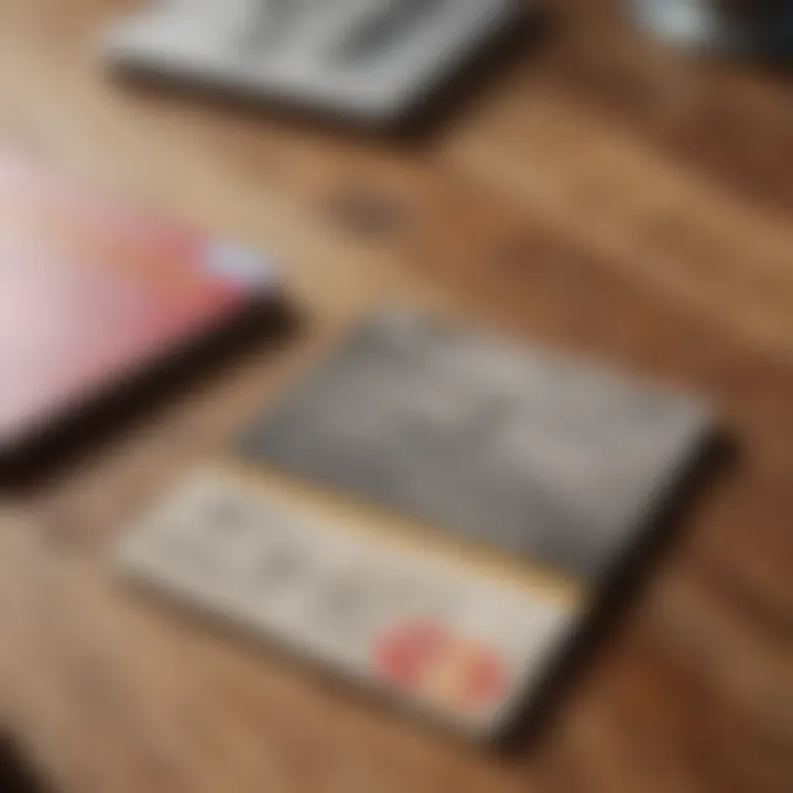 A close-up of a travel card on a wooden table