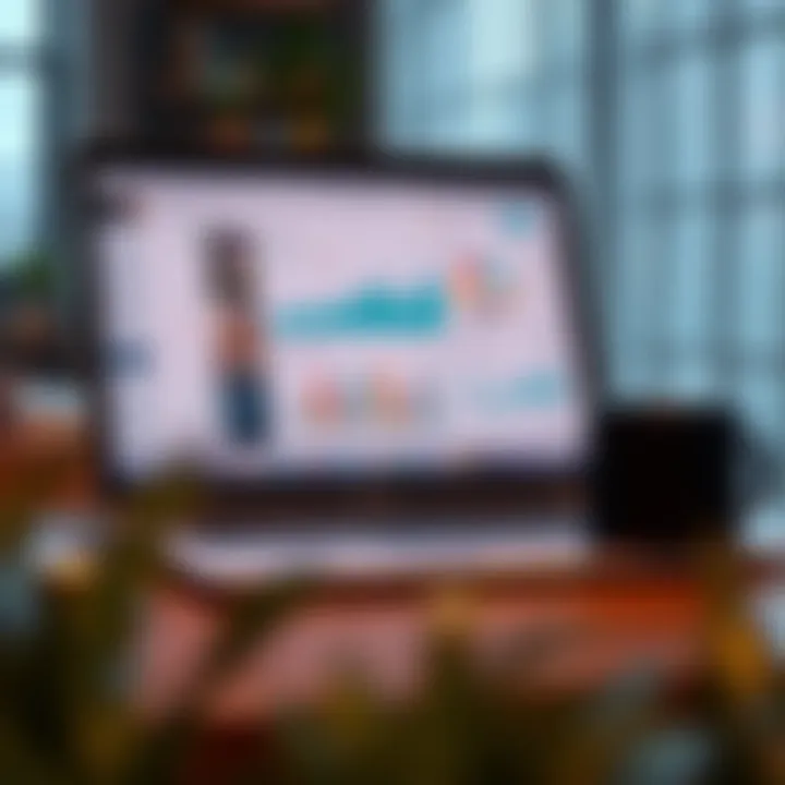 Leveraging Technology for Property Insights A laptop displaying real estate market analysis tools