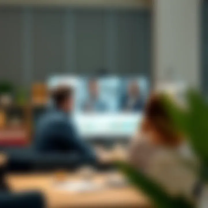 Remote financial consulting session via video call