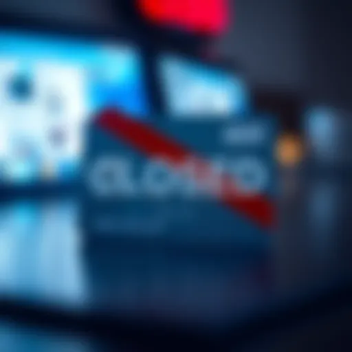 Understanding Closed Credit Accounts A credit card with a closed sign overlay