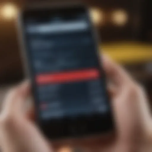 A close-up of a digital banking interface on a smartphone screen