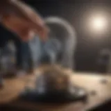Illustration depicting the inception of an innovative product idea