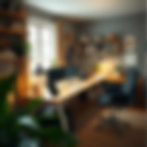 A cozy home office setup