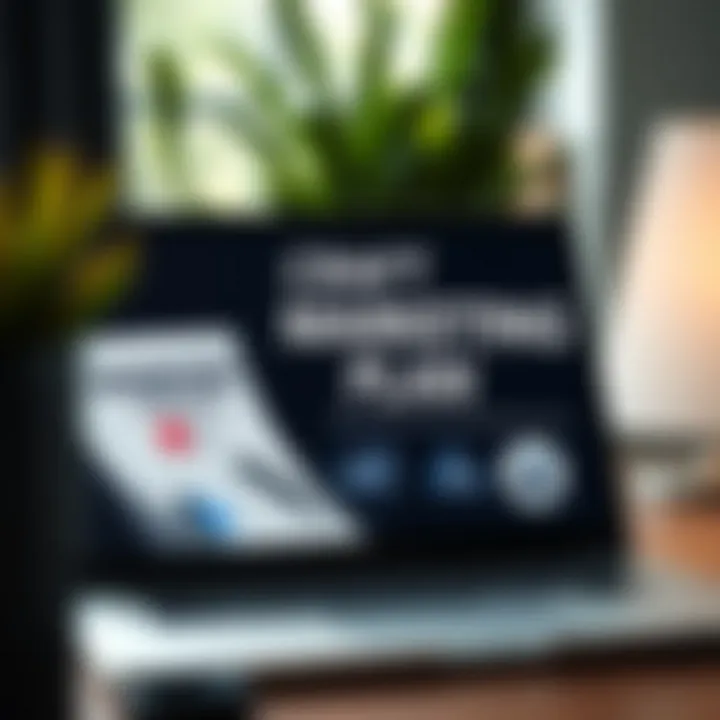 Crafting a Marketing Plan Digital marketing strategy on a laptop screen