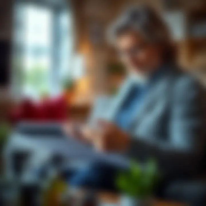 A thoughtful homeowner examining insurance documents