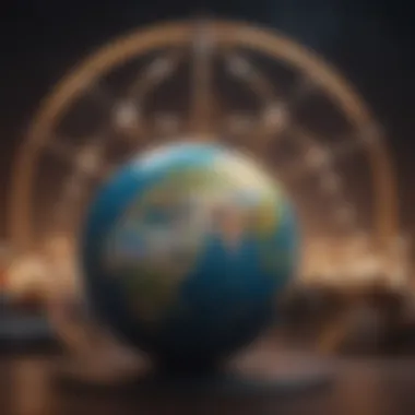 A globe representing global trade connections and networks