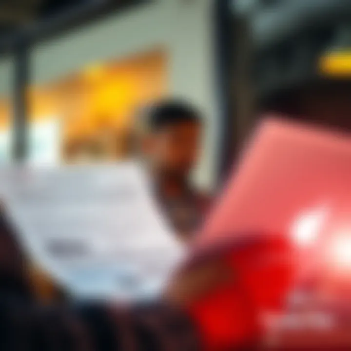 Person reviewing tax documentation