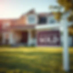 A house with a sold sign highlighting VA loan transactions