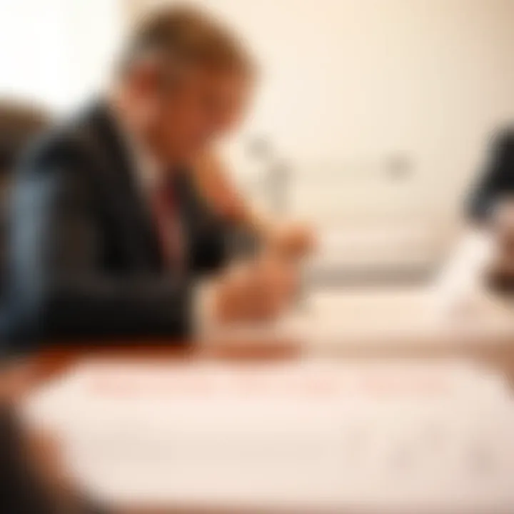 Negotiating VA Loan Terms A negotiation table with contracts for VA loans