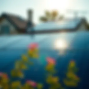 Residential Solar Panel Installation Solar panels in a residential setting under sunlight