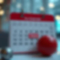 Calendar marking tax deadline