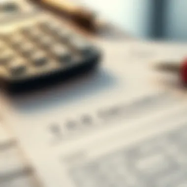 Essential Tax Documents for Filing Close-up of tax documents and a calculator